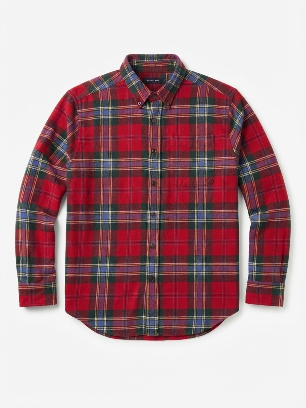 Land's End Boys Plaid Button Down Long Aleeve Shirt Size L